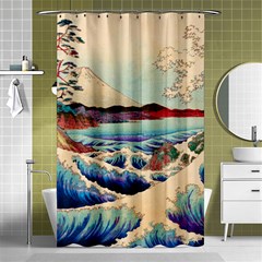 Wave Japanese Mount Fuji Shower Curtain 48  x 72  (Small) 