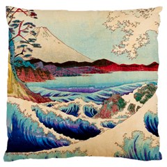 Wave Japanese Mount Fuji Large Cushion Case (One Side)