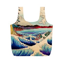 Wave Japanese Mount Fuji Full Print Recycle Bag (m) by Wegoenart