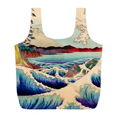 Wave Japanese Mount Fuji Full Print Recycle Bag (l) by Wegoenart