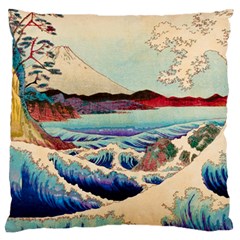 Wave Japanese Mount Fuji Standard Flano Cushion Case (One Side)