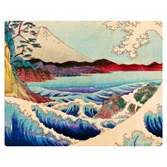 Wave Japanese Mount Fuji Double Sided Flano Blanket (Medium) 