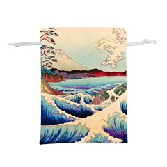 Wave Japanese Mount Fuji Lightweight Drawstring Pouch (l) by Wegoenart