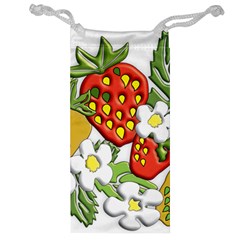 Strawberries Berry Strawberry Leaves Jewelry Bag by Wegoenart