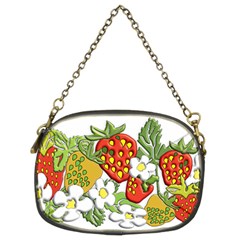 Strawberries Berry Strawberry Leaves Chain Purse (two Sides) by Wegoenart