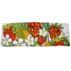 Strawberries Berry Strawberry Leaves Body Pillow Case (dakimakura) by Wegoenart