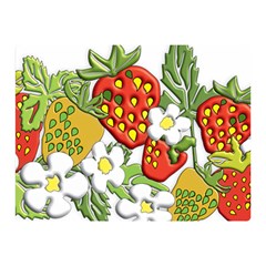 Strawberries Berry Strawberry Leaves Double Sided Flano Blanket (mini)  by Wegoenart