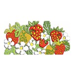 Strawberries Berry Strawberry Leaves Satin Wrap 35  x 70  Front