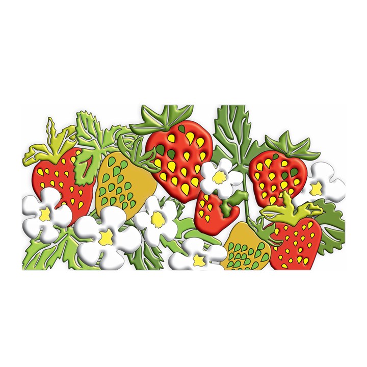 Strawberries Berry Strawberry Leaves Satin Wrap 35  x 70 