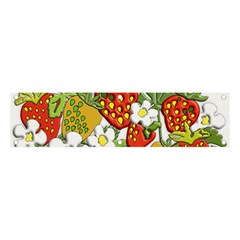 Strawberries Berry Strawberry Leaves Banner And Sign 4  X 1 