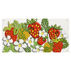 Strawberries Berry Strawberry Leaves Banner And Sign 4  X 2 