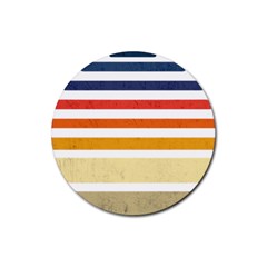 Illustration Retro Sun Sunset Vintage Graphic Rubber Coaster (round) by Wegoenart