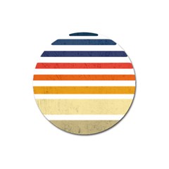 Illustration Retro Sun Sunset Vintage Graphic Magnet 3  (round) by Wegoenart