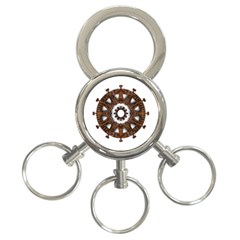 Gear Clockwork Decorative Fancy 3-ring Key Chain by Wegoenart