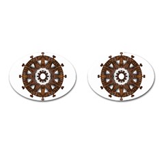 Gear Clockwork Decorative Fancy Cufflinks (oval) by Wegoenart