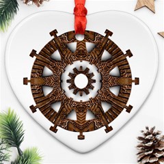 Gear Clockwork Decorative Fancy Heart Ornament (two Sides)