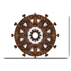 Gear Clockwork Decorative Fancy Large Doormat  by Wegoenart