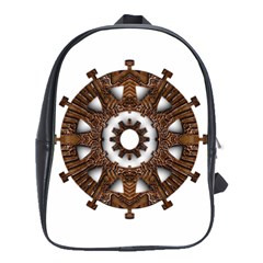 Gear Clockwork Decorative Fancy School Bag (large) by Wegoenart