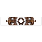 Gear Clockwork Decorative Fancy Small Flano Scarf Front