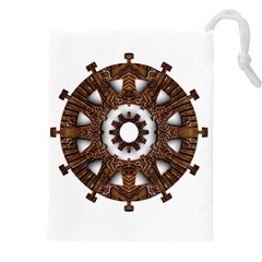 Gear Clockwork Decorative Fancy Drawstring Pouch (4xl)