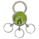 Green shades Agate 3-Ring Key Chain Front