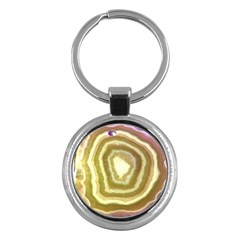 Brown And Purple Agate Key Chain (round) by LotAKeyChains