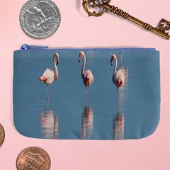 Flamingo Birds Plumage Sea Water Animal Exotic Large Coin Purse by artworkshop