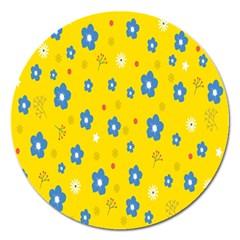  Flowers Spring Magnet 5  (round) by artworkshop