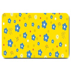  Flowers Spring Large Doormat  by artworkshop