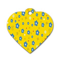  Flowers Spring Dog Tag Heart (one Side) by artworkshop