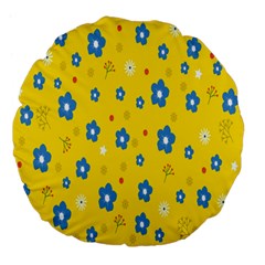  Flowers Spring Large 18  Premium Flano Round Cushions by artworkshop