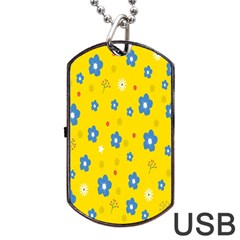  Flowers Spring Dog Tag Usb Flash (two Sides) by artworkshop