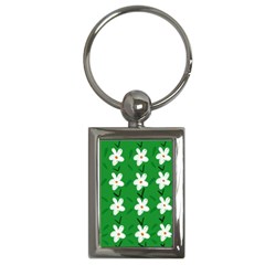 Flowers Art Pattern Floral Key Chain (rectangle) by artworkshop