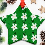 Flowers Art Pattern Floral Star Ornament (Two Sides) Front