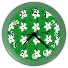 Flowers Art Pattern Floral Color Wall Clock by artworkshop