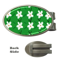 Flowers Art Pattern Floral Money Clips (oval) 