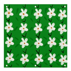 Flowers Art Pattern Floral Banner And Sign 4  X 4 