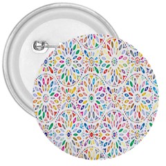 Flowery Floral Abstract Decorative Ornamental 3  Buttons by artworkshop