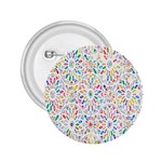 Flowery Floral Abstract Decorative Ornamental 2.25  Buttons Front