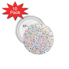 Flowery Floral Abstract Decorative Ornamental 1 75  Buttons (10 Pack) by artworkshop