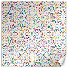 Flowery Floral Abstract Decorative Ornamental Canvas 12  X 12  by artworkshop