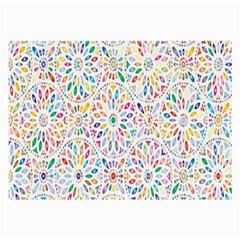 Flowery Floral Abstract Decorative Ornamental Large Glasses Cloth by artworkshop