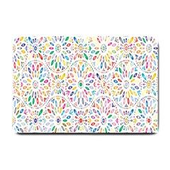 Flowery Floral Abstract Decorative Ornamental Small Doormat  by artworkshop