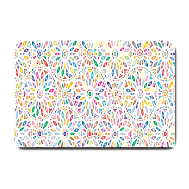 Flowery Floral Abstract Decorative Ornamental Small Doormat 