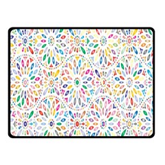 Flowery Floral Abstract Decorative Ornamental Fleece Blanket (small) by artworkshop