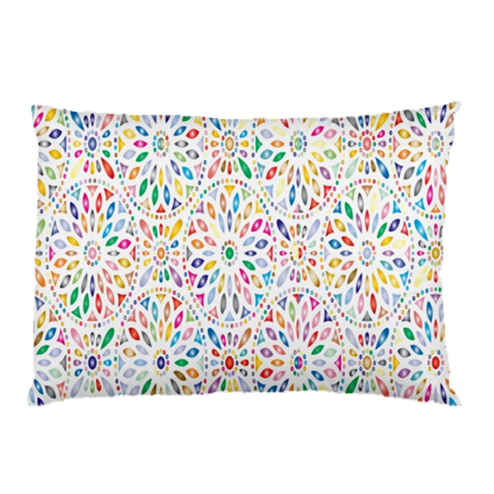 Flowery Floral Abstract Decorative Ornamental Pillow Case (Two Sides)