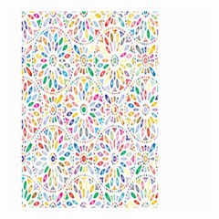 Flowery Floral Abstract Decorative Ornamental Small Garden Flag (two Sides) by artworkshop