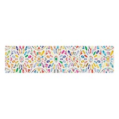 Flowery Floral Abstract Decorative Ornamental Banner And Sign 4  X 1 