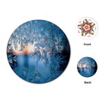 Frost Winter Morning Snow Season White Holiday Playing Cards Single Design (Round) Front