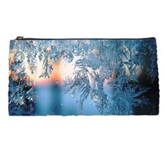 Frost Winter Morning Snow Season White Holiday Pencil Case by artworkshop